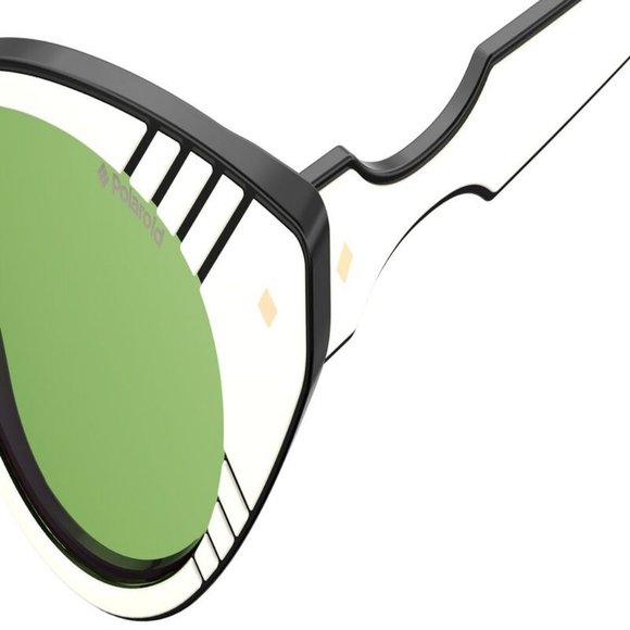 Polaroid Women Ivory/Black Sunglases Acetate Frame main image 4